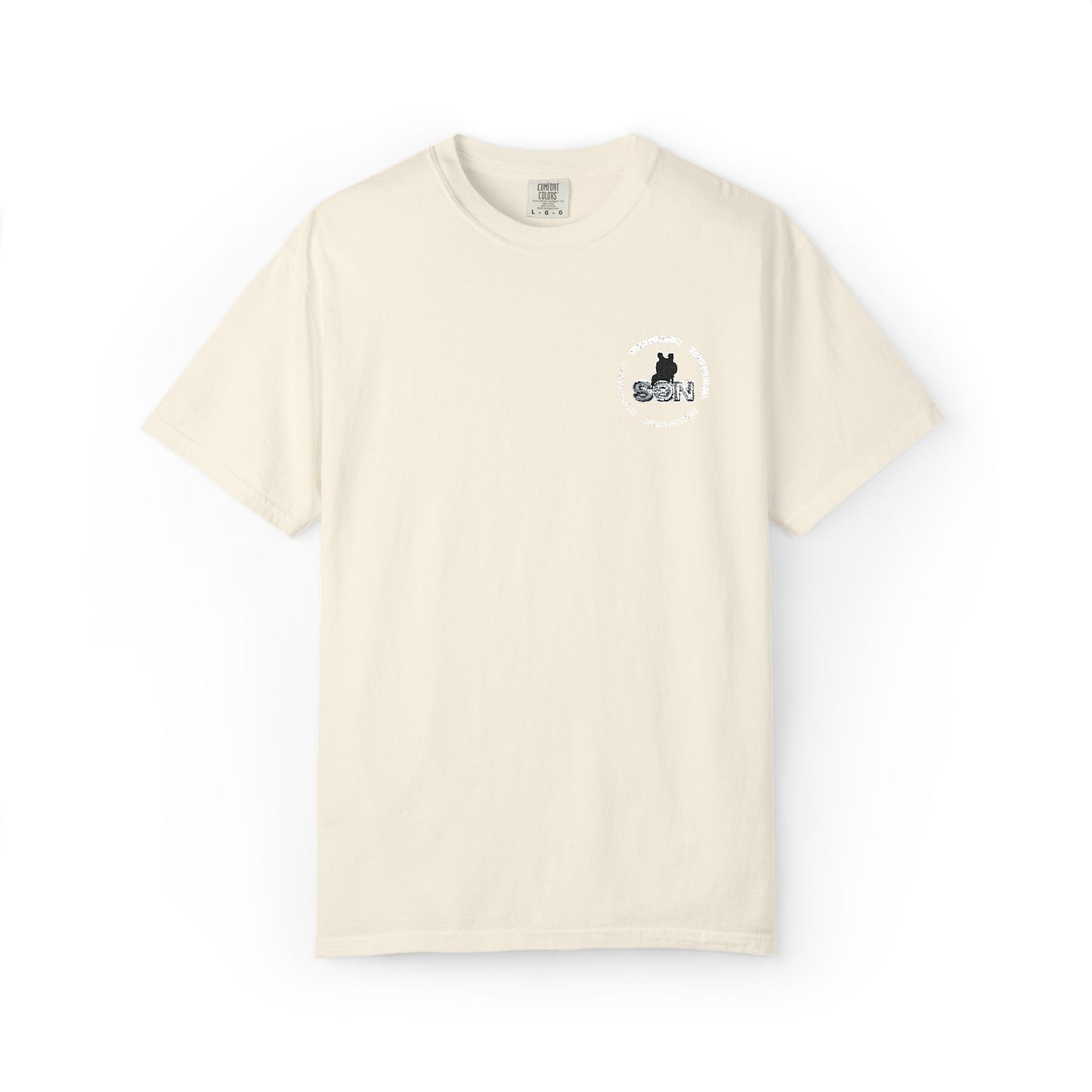 Cat Silhouette Floral Pocket T-Shirt