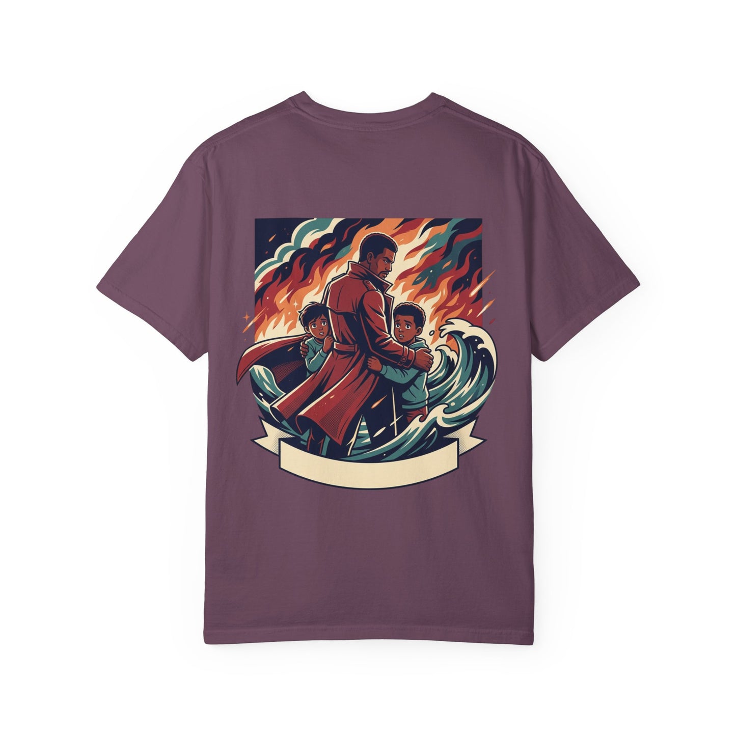 Resilient Protector T-Shirt — Father and Children Hero Graphic Tee