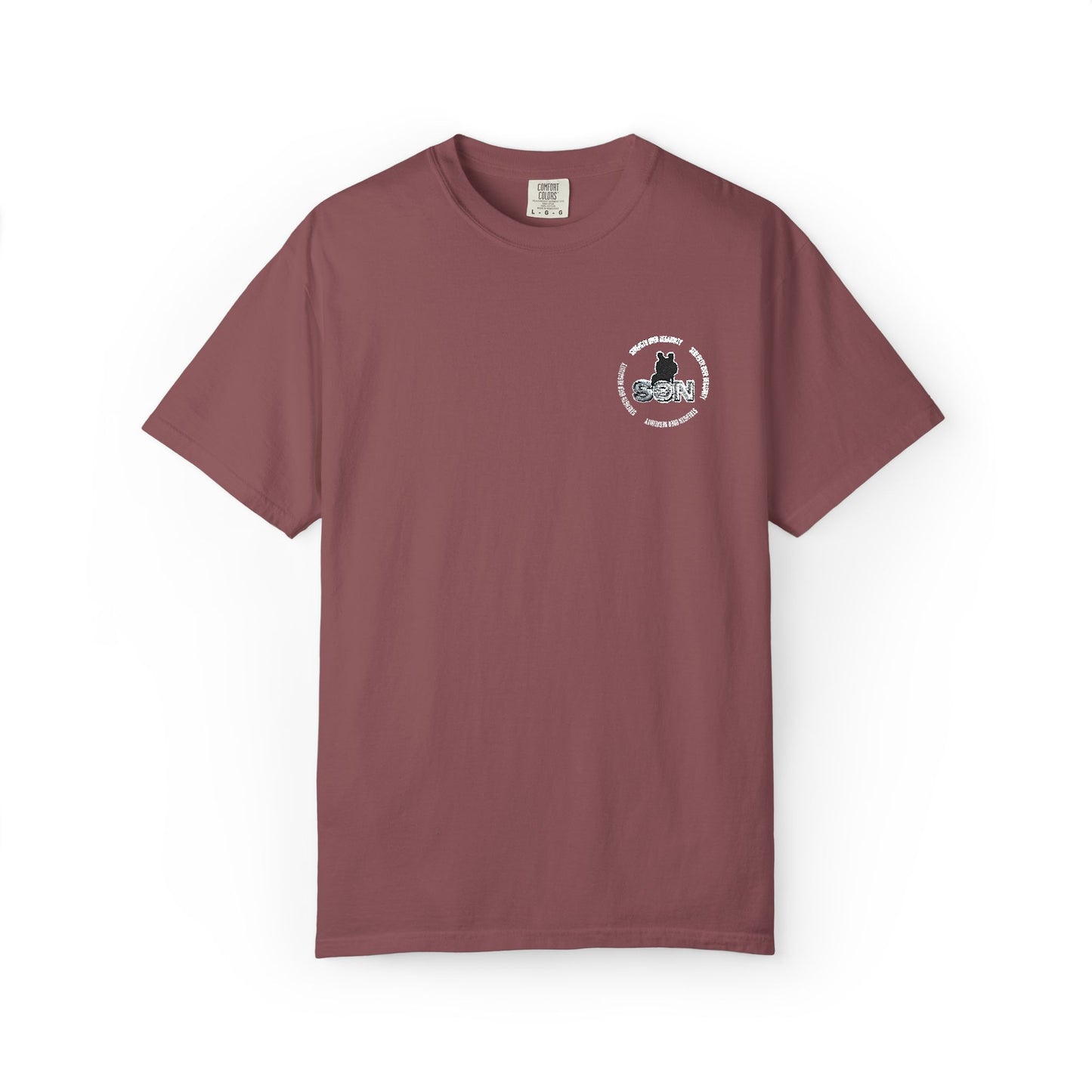 Cat Silhouette Floral Pocket T-Shirt