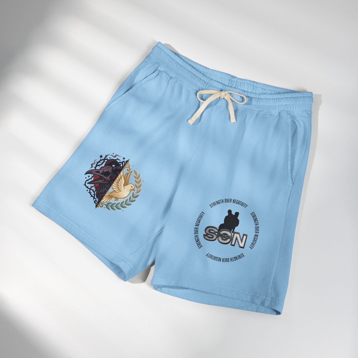 Lightweight Fleece Sweat Shorts — Minimal Logo Casual Lounge Shorts