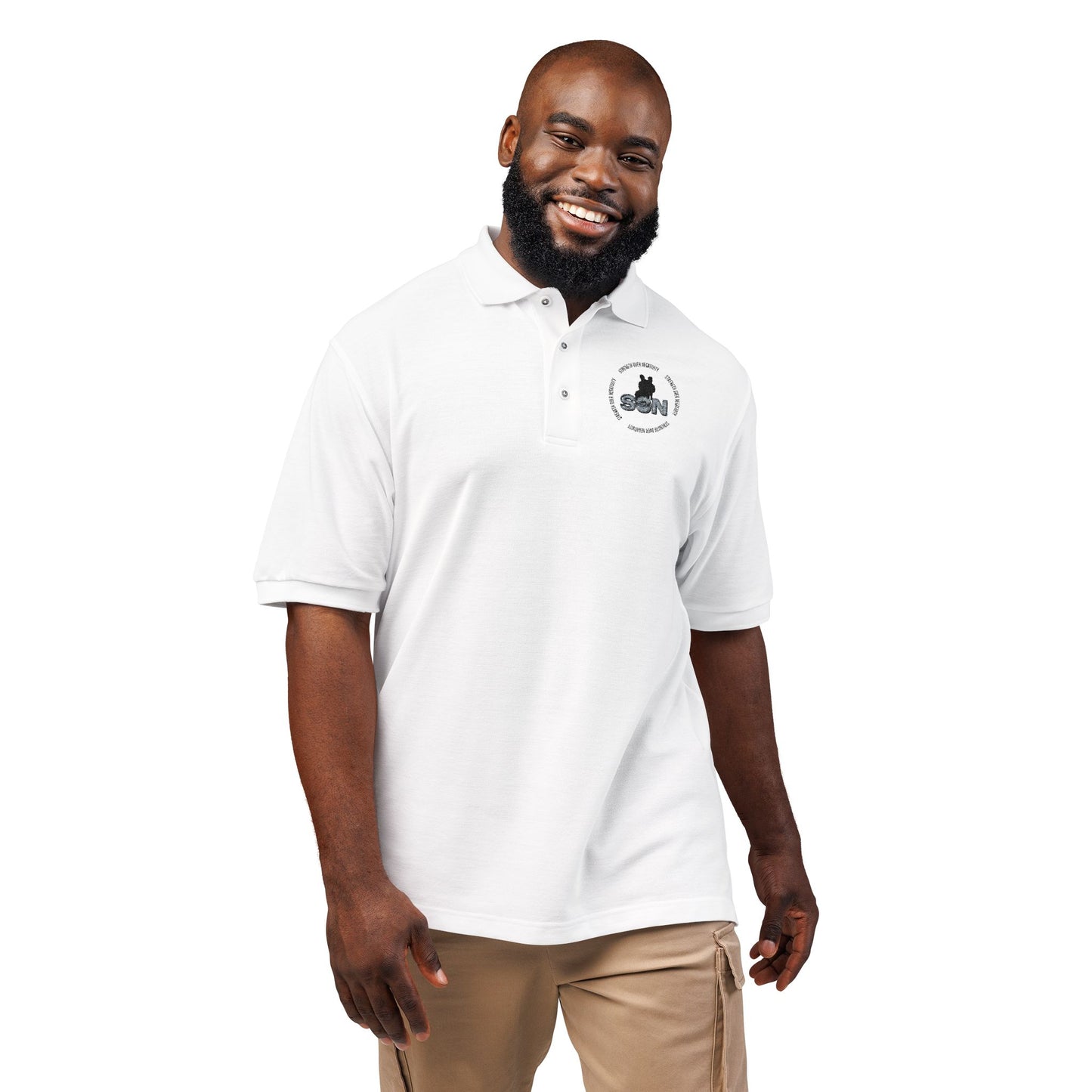 Embroidered 'Sea Captain' Logo Polo Shirt — Nautical Embroidery, Lightweight Men's & Women's Polo