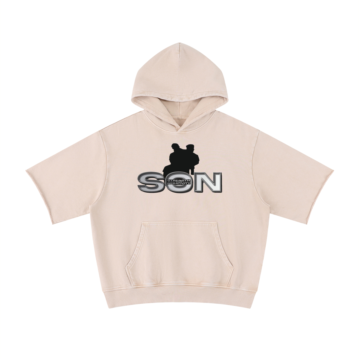Unisex Mineral Wash Short Sleeve Hoodie