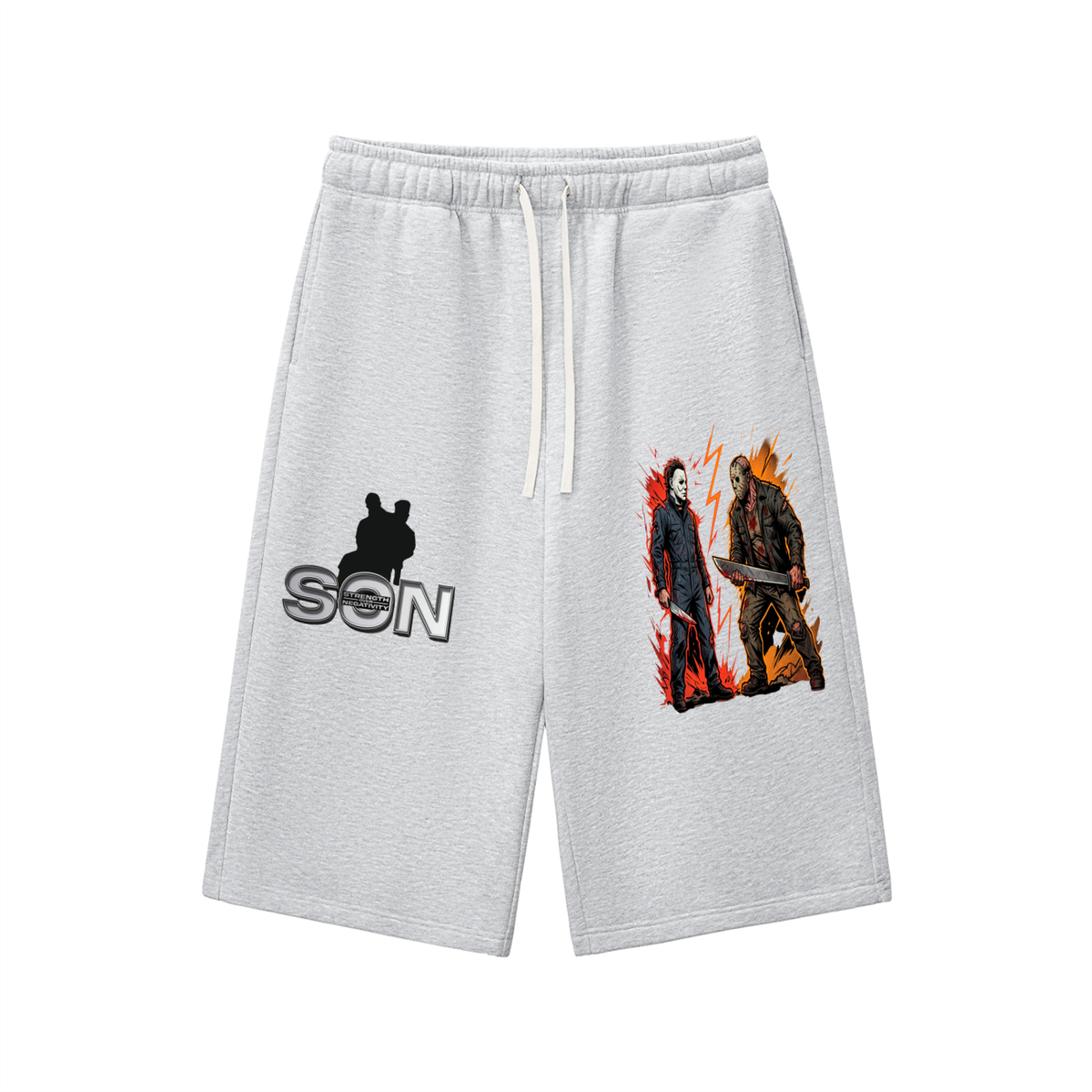 Relaxed Drawstring Three-quarter Sweatpants