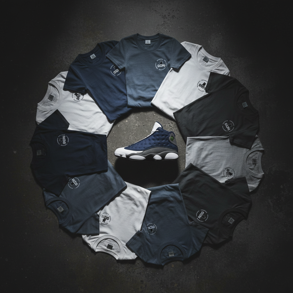 S.O.N Multiple Shirts Circling Flint 13s